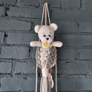 В'язаний підвісний кошик