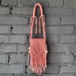 Сумочка макраме розмір 12х26см (рожева)