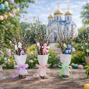 Букетик з верби з декором