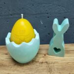 Підсвічник половинка яйця з бетону
