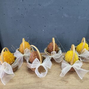 Набір Великодній кошик (свічка яйце з вербовими гілочками в кошику)