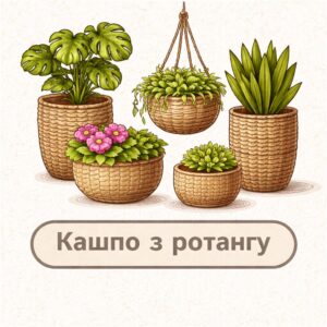 кашпо з ротангу