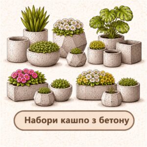 Кашпо з бетону
